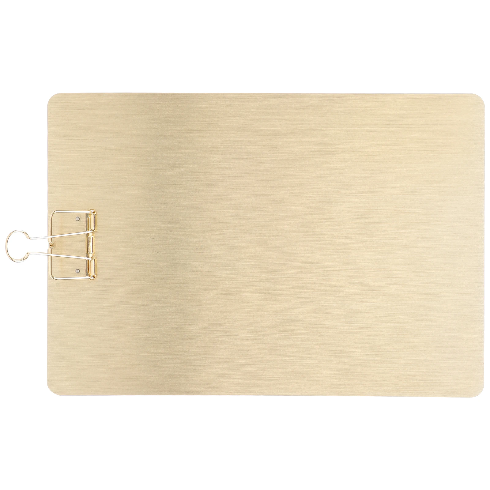 

A4 Writing Board Clipboard Golden Color Foldable Portable File Clip Paper Stationery Thin Small Size Multi Function