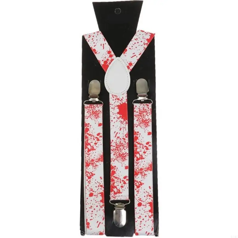 634C Halloween Costume Set Splattered Blood Gloves Stockings Scary Pointed Hat Collar