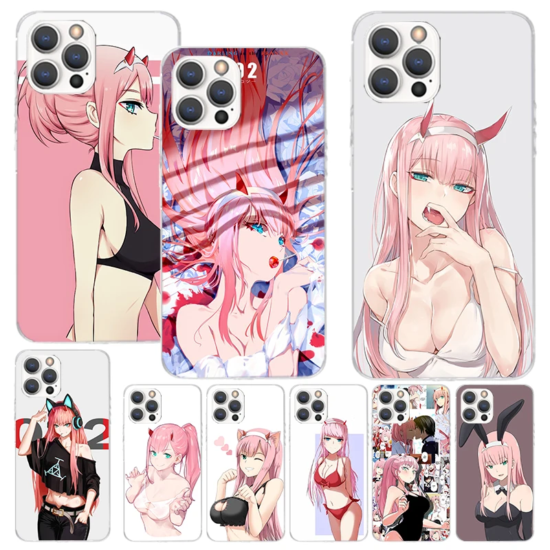 Zero Two Darling In The Franxx 02 Print Soft Case for iPhone 16 15 14 13 12 11 Pro Max Art Phone Shell XS XR X SE 7 Plus 8 Patte