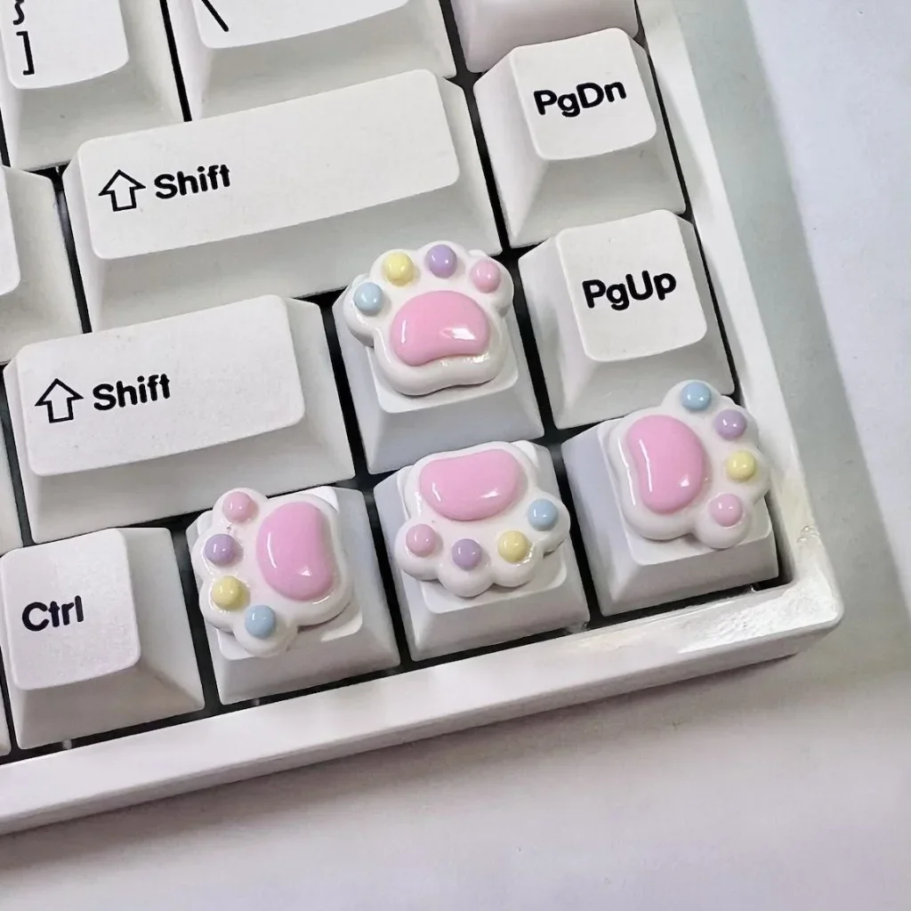 4 pcs Personalized Cute Keycaps Cat Claws Directional Keys R4  for Cross Axis Mechanical OEM Height Keycap Key Cover
