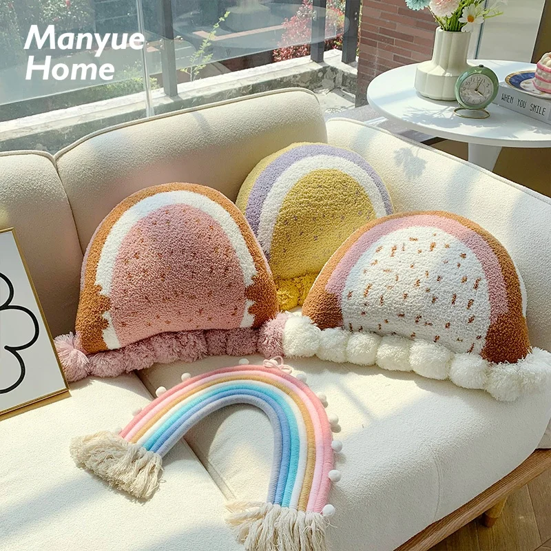 

Радужная наволочка для дивана, современная простая модель для гостиной, спальни, для сна, домашний текстиль
