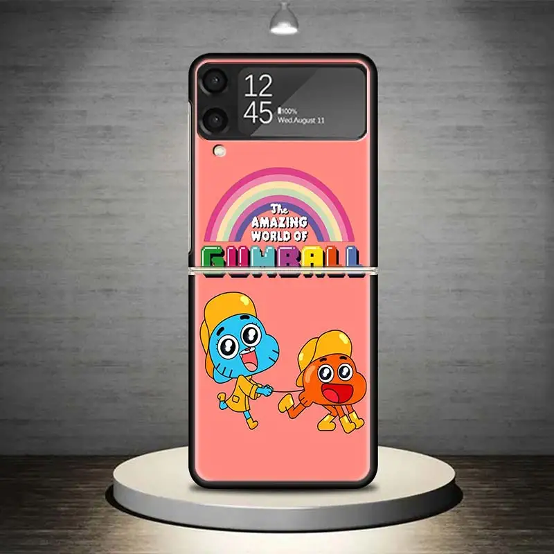 The Amazing World Gumball Phone Case For Samsung Galaxy Z Flip 6 5 4 3 5G Black Cover ZFlip6 ZFlip4 ZFlip5 ZFlip3 Coque Fundas B image 6