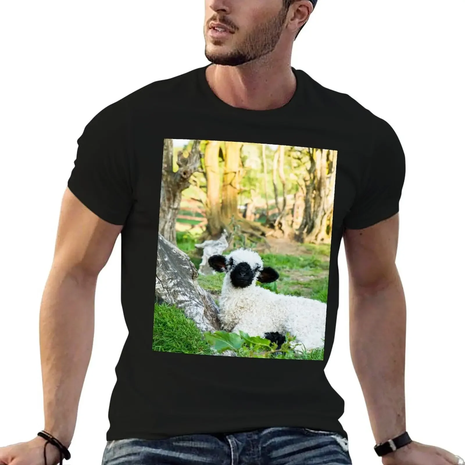 

Valais Blacknose Lamb T-Shirt kawaii clothes vintage street wear men clothes