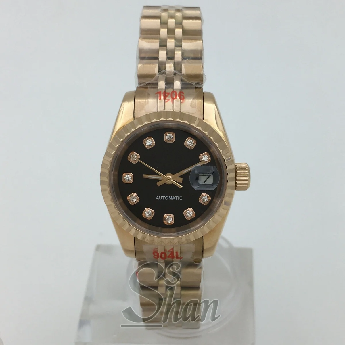 No logo NH05 mechanical movement 26mm date Ladies' luxury watch Sapphire glass diamond index water-resistant ladies' clock