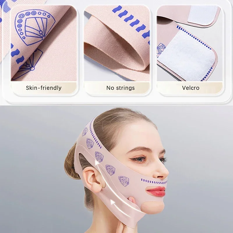 Doppel-deck Gesicht Abnehmen Verband Face Lifting Gürtel V Linie Gesicht Shaper Wange Kinn Lift UP Strap Anti Falten gesichts Band Schönheit