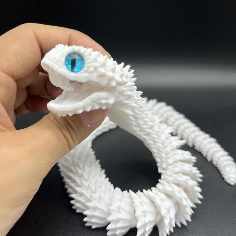3D Creative Printed Toys Snake Model Sensory Toys Desktop Ornament 3D Printed Snake Desktop Articulated Snake Collectibles