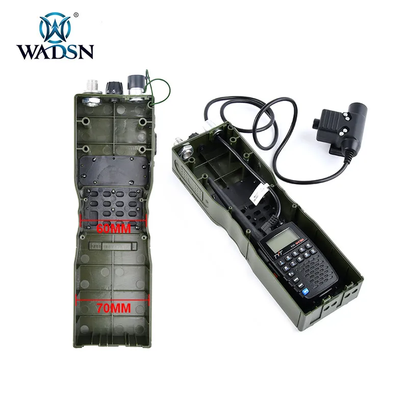 Wadsn-walkie talkie militar tático, modelo prc 148, caixa de rádio fictício, pacote de antena, modelo interfone prc 152