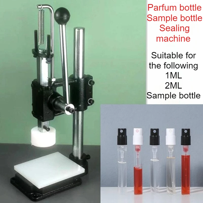 Máquina de selagem de garrafa de perfume manual, tampa de garrafa de óleo essencial, máquina de pressão, tampa de agarramento, spray atomizador de perfume