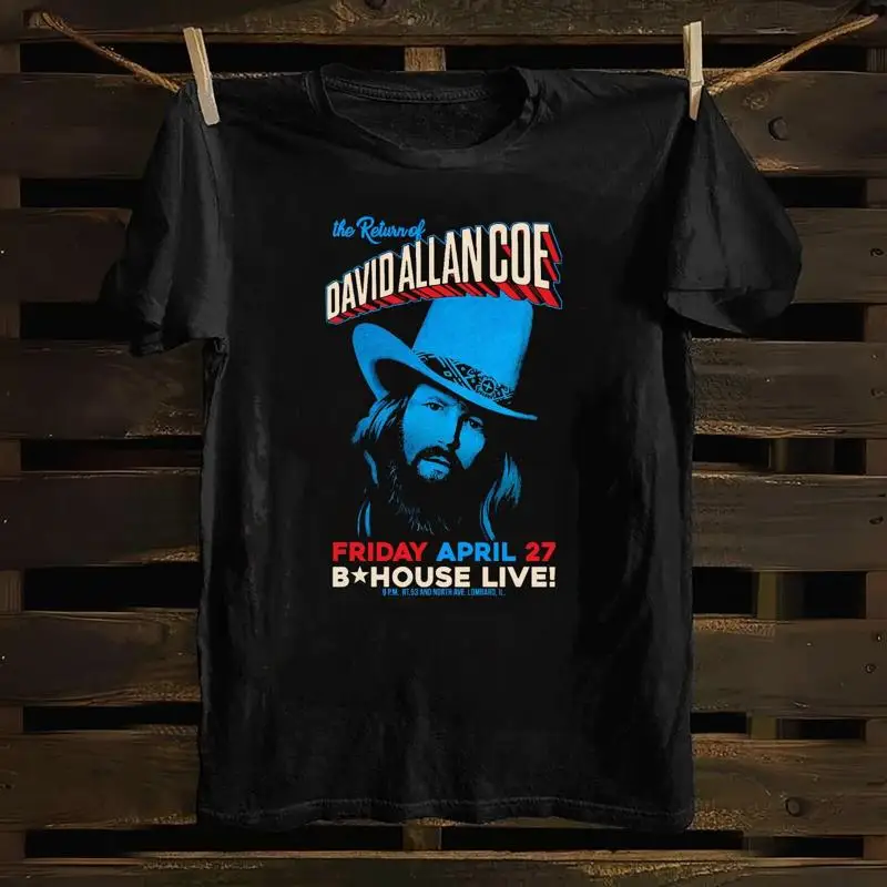 

Хлопковая футболка Дэвида Аллана Coe Illinois Concert XL