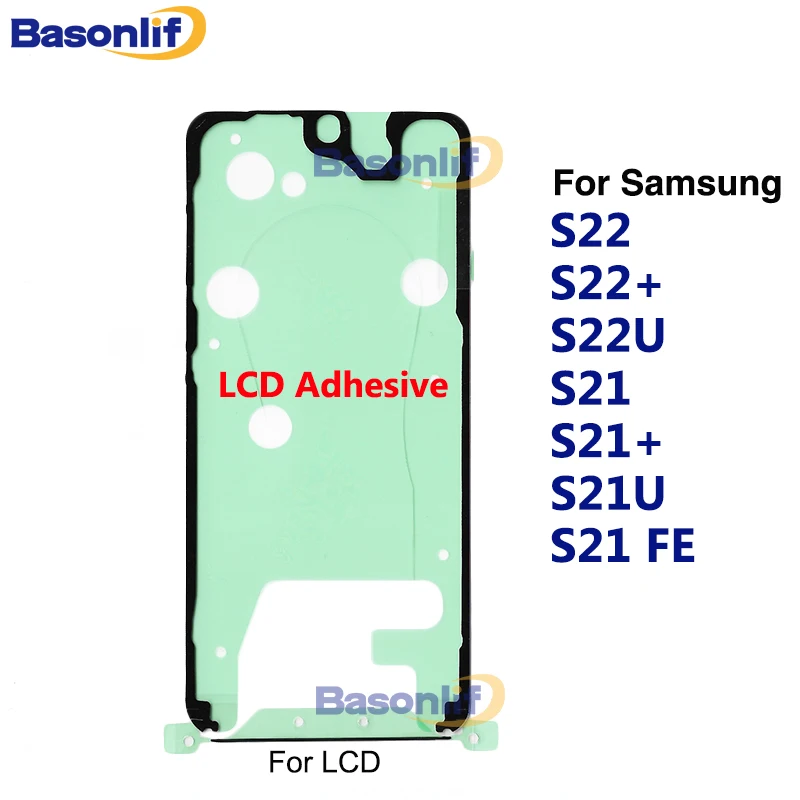 

1 шт., передняя наклейка, клейкий ЖК-экран, запасные части для Samsung Galaxy S22 Ultra S22 S21 Plus S21FE S21+