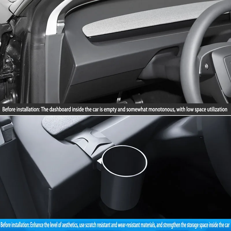 For Tesla Model3 Highland / Model 3/Y Water Cup Holder Dashboard Storage Cup Holder Organizer Dashboard Left Accessories