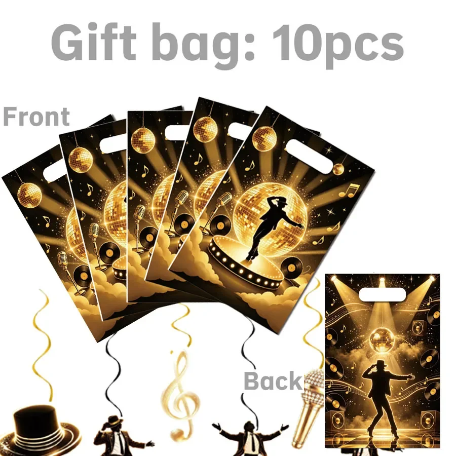 10-50Pcs Michael Jackson Birthday Party Favor Gift Bags Goodie Bag Stuffers Filler Reward Prize Treat Bag Gift Packaging Bags view 3
