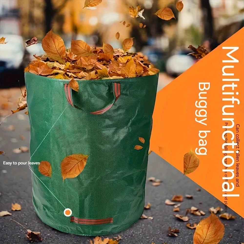 Picture 6: Heavy-Duty PP Garden Waste Bags - Reusable Yard Debris Bags with Industrial Fabric and Handles for Plant, and Leaf Collection