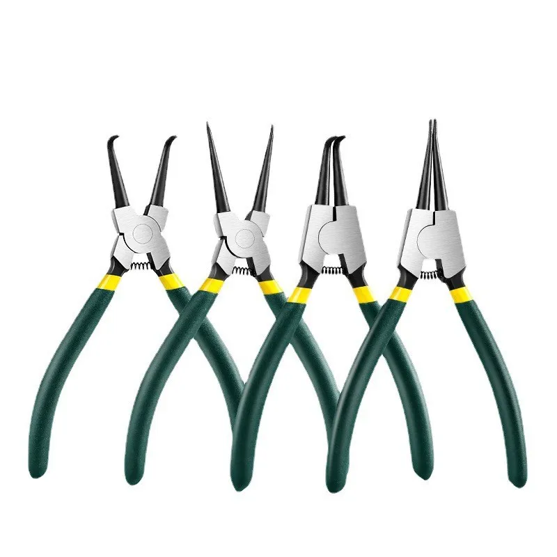 

Circlip Pliers Kit 7 Inch 4pcs Portable Internal Snapling Flyer Snap for Removing Installing Puller Locking Rings Shafts Tool