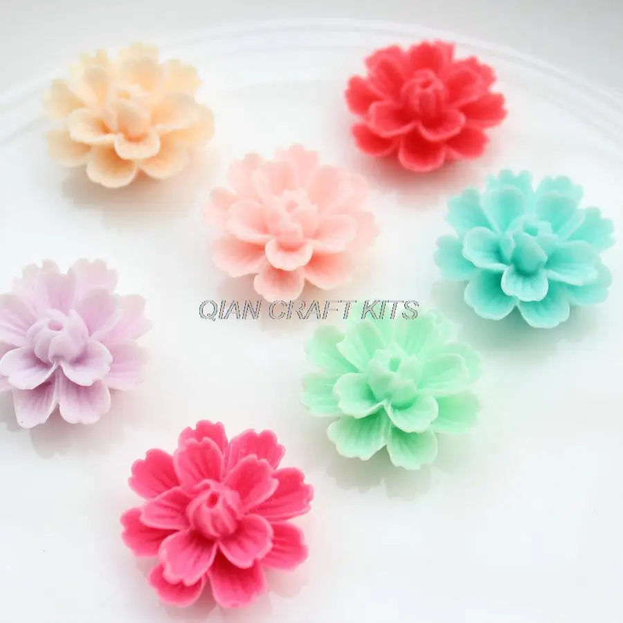 

150 шт. большой 26 мм смешанные цвета Sakura смола в огранке кабошон flatbacklovely Flower смешанный комплект