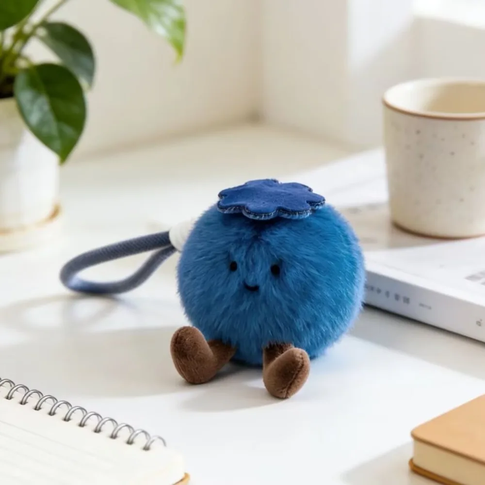 Simulation Blueberry Blueberry Plush Doll Pendant Soft PP Cotton Blueberry Plush Keychain Lovely Cute Blueberry Plush Bag Charm