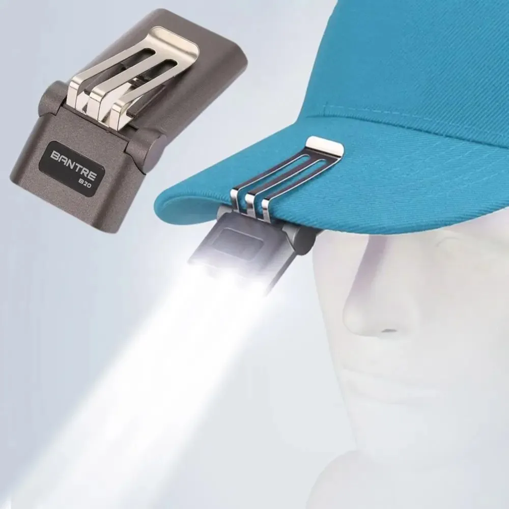 Universal Intellisense Hat Brim Light Outdoor Sports Hat Clip Headlamp Dark Area Lighting