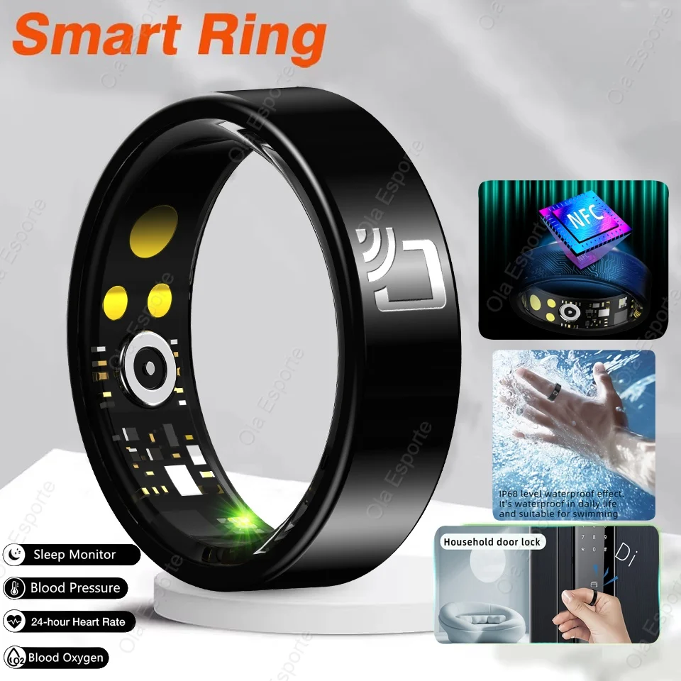 NEW NFC Smart Ring 2025 multi-sport 5ATM Waterproof Bluetooth health Heart Rate Blood Oxygen Sleep Monitor Men Women Smartring