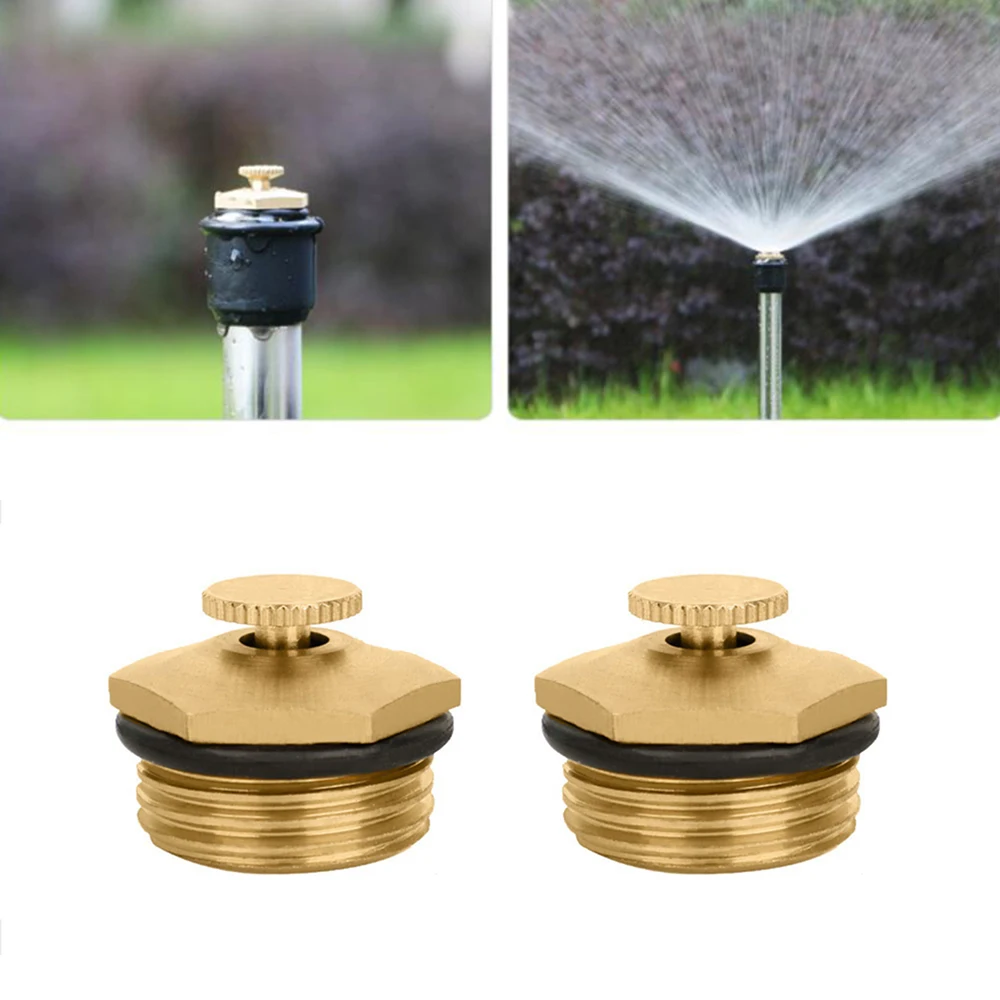 2pcs Brass Mescolareng Nozzles Adjustable 1/2 inch Centrifugal Water Atomizing Spray Nozzle Mist Sprinkler Jet Water Save