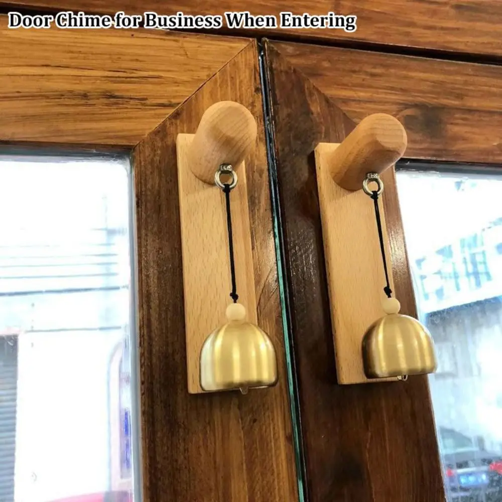 Wooden Door Bell Door Opening Delightful Sound Shopkeepers Bell Hanging Decorative Japanese Style Wind Chime for Business Garden