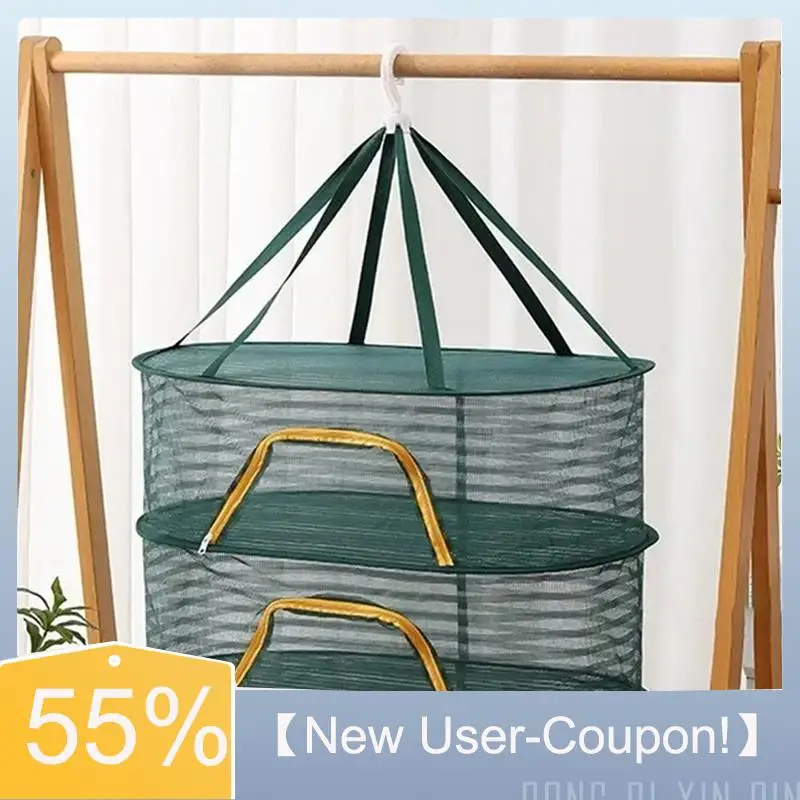【Fast Delivery】For Drying Net Multi Portable Foldable Multi-Layer Hanging For Dry Goods Vegetable Fruit Herbs Clothing Non-Toxic