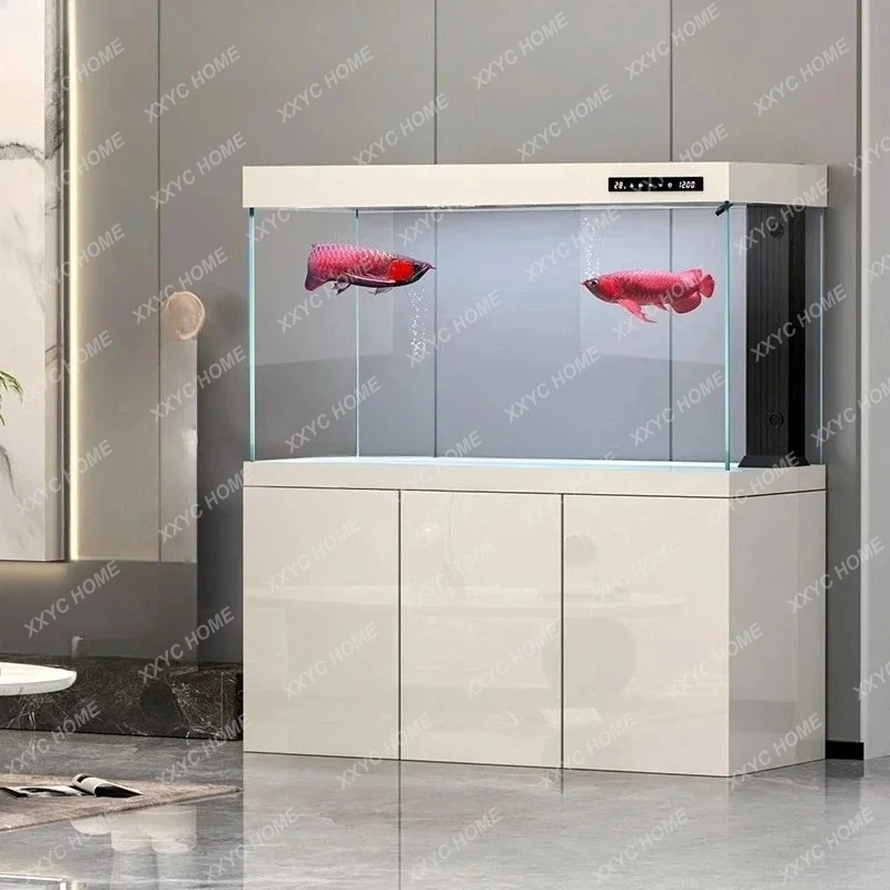 Fish Tank Living Room Household Super White Glass Aquarium Ecological Bottom Filter Large Ecological Dragon Fish Tank