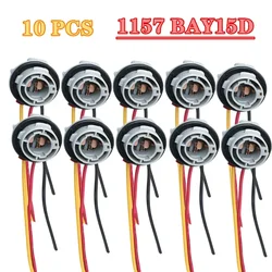 10X 1157 Bulb Socket BAY15D Lamp Holder P21/5W Adapter Base Connector For Brake Light Plastic Car Accessories