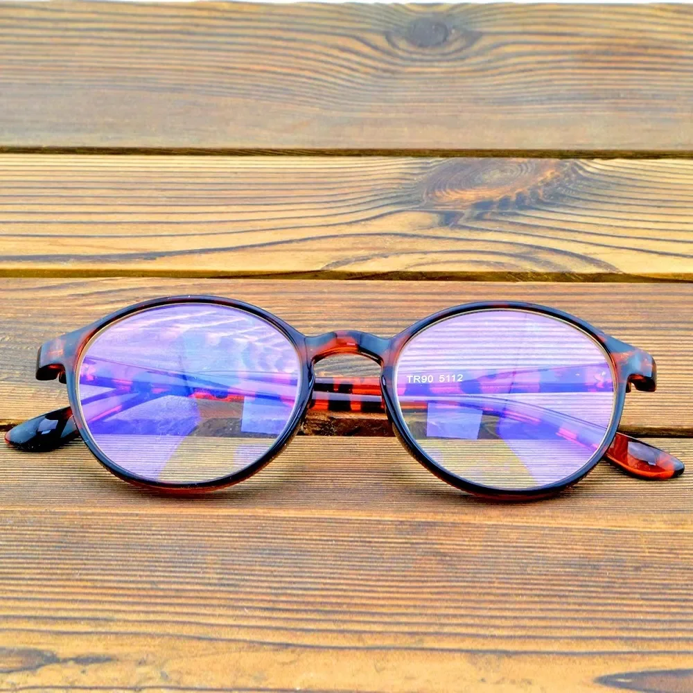 NOMANOV Round Leopard Frame Full-rim Retro Handcrafted Spectacles Multi-coated Fashion Reading Glasses Men +0.75 To +4
