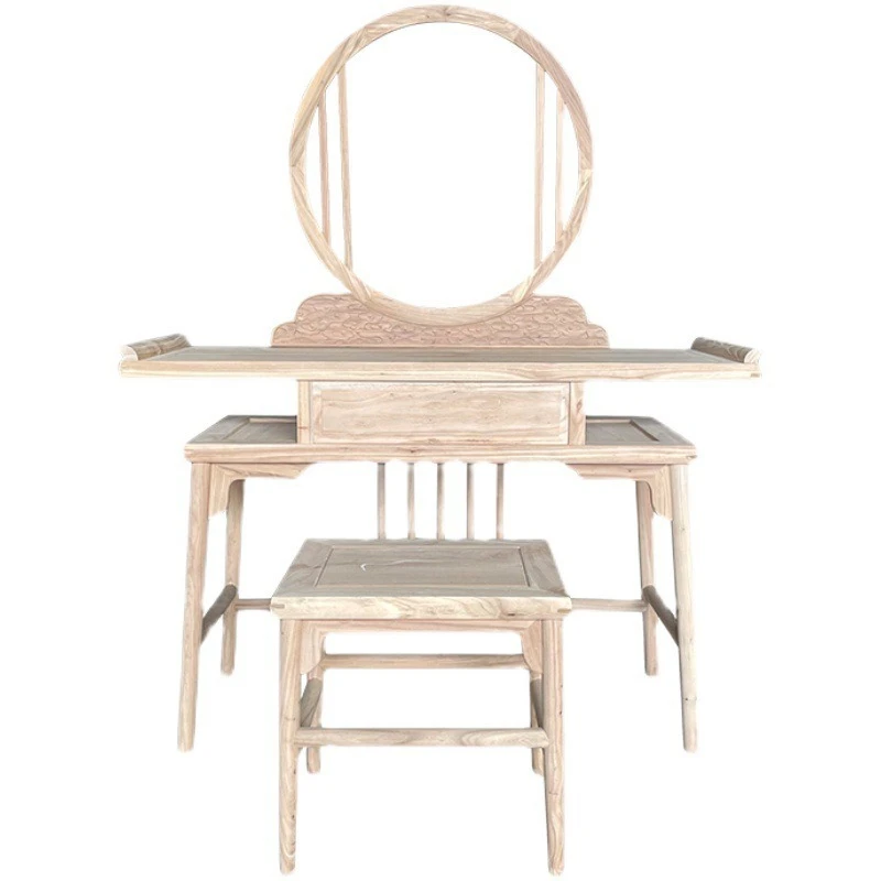 Solid wood dresser bedroom simple small makeup table, North Elm new Chinese style