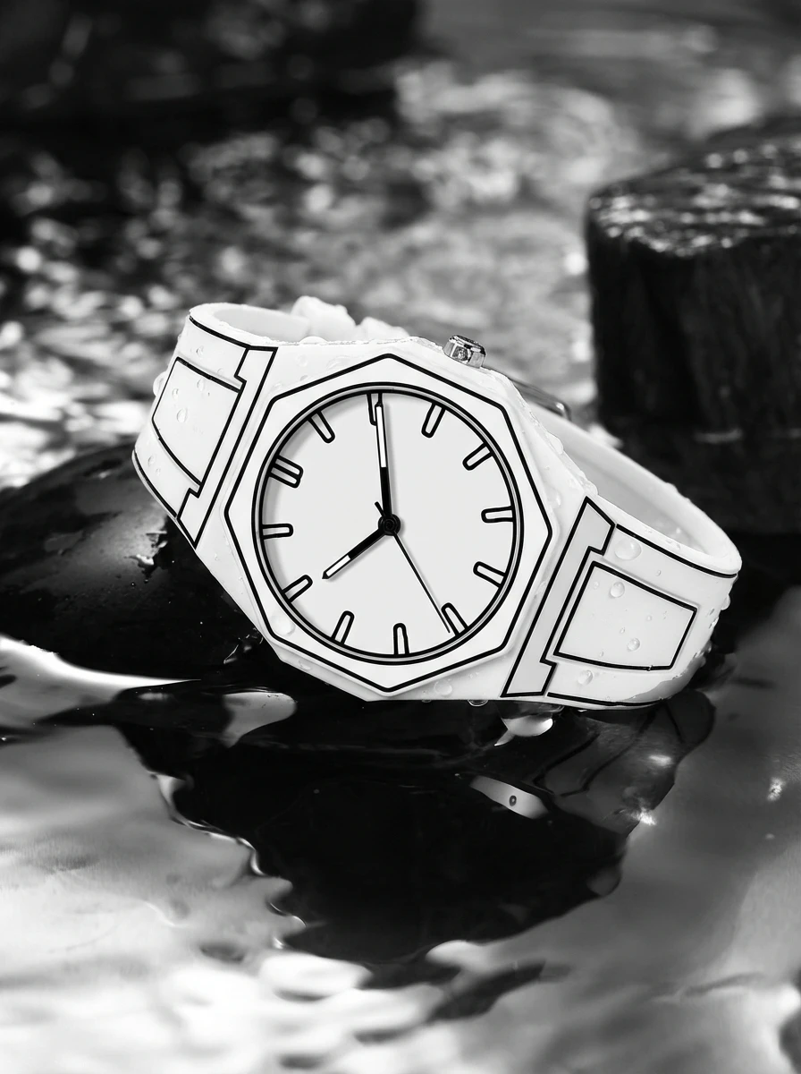 Trendy Minimalist Line Art Sty - Resin Art Watch ulasan dan harga