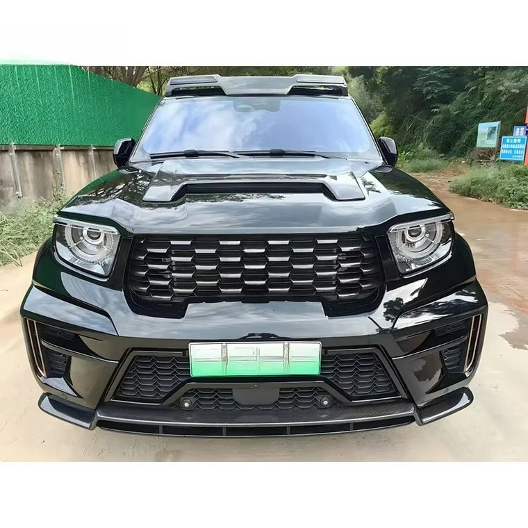 Full PP Dry Carbon Fiber 1:1 Scale Body Kit for 700 Modified Front/Rear Bumper, Screw Fixed, Black Primer