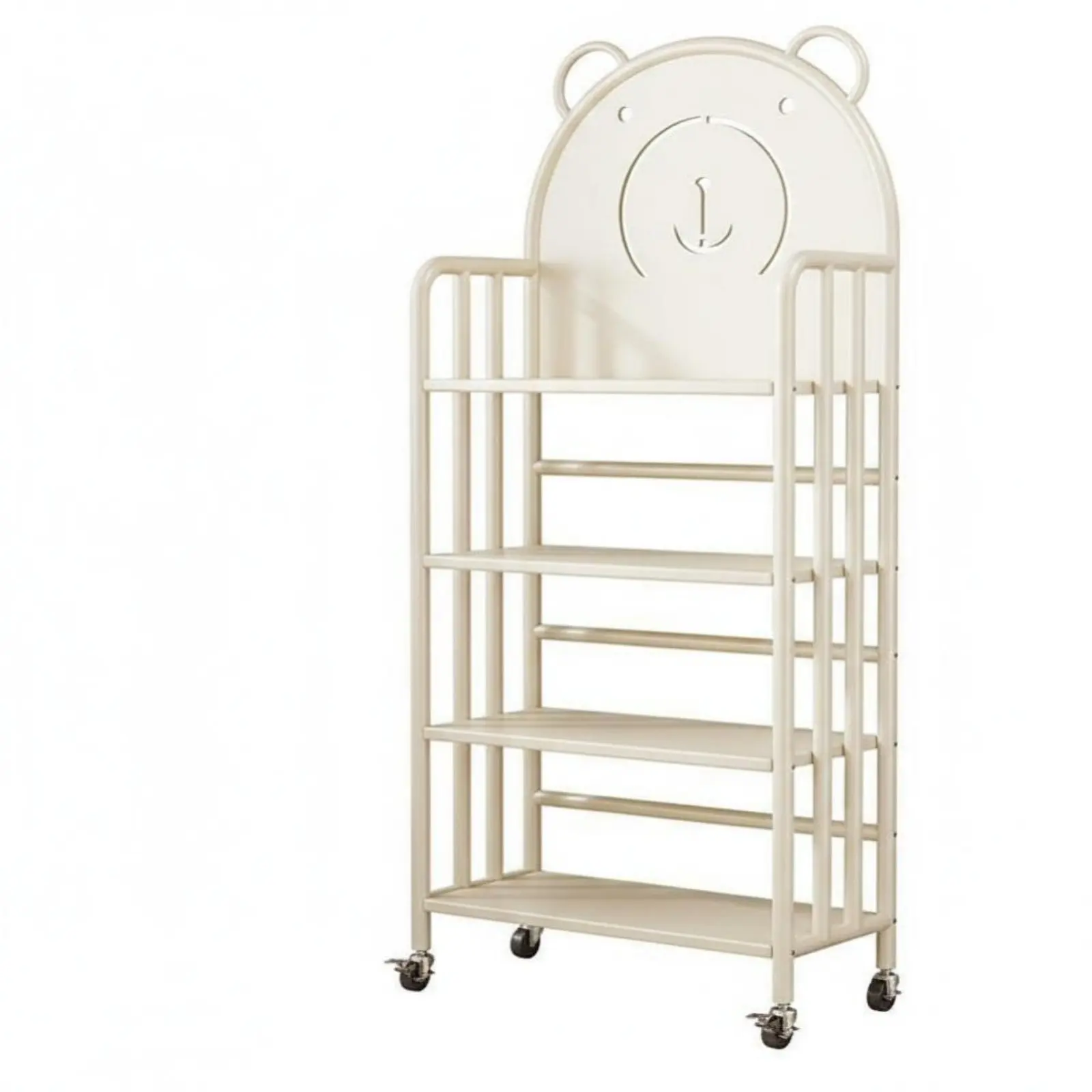 

Multi-Tier Mobile Shelf Child-Safe Design creatureThemed Rolling Storage Trolley Space-Saving Easy Assembly for Parents