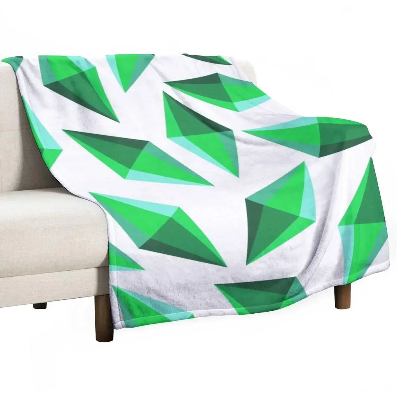 

Spinning Plumbobs Alternative Green Throw Blanket Camping heavy to sleep Blankets