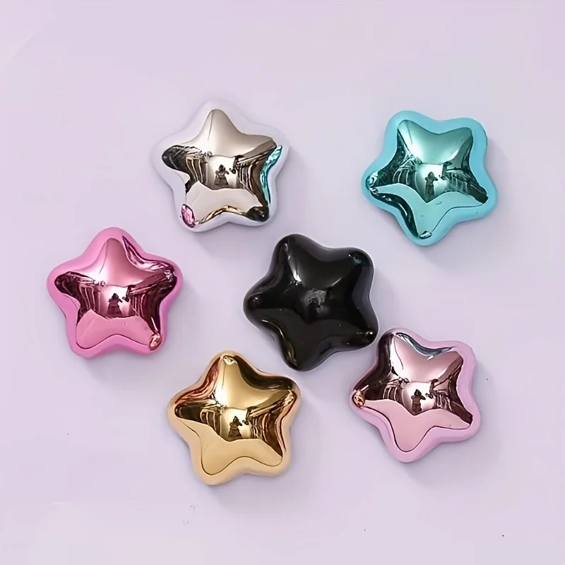 6pcs Inflated Star Resin Fridge Magnets, (6 Colors Can Be Freely Selected) Decorative Refrigerator Magnets