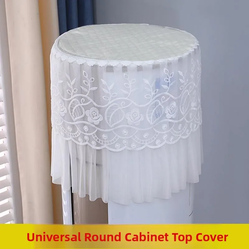 

Embroidered Lace Air Conditioner Dust Cover round Simple Country Living Room Standing Air Conditioner Cover Cloth