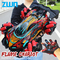 ZWN F1 RC Drift Car With Music Led Lights 2.4G Glove Gesture Radio Remote Control Stunt Cars 4WD Electric Children Toy vs Wltoys