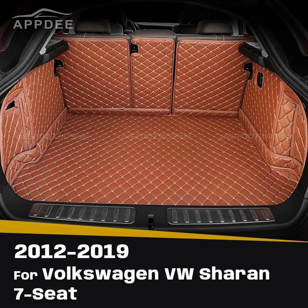 

Для Volkswagen VW Sharan 7-местный 2012-2019 18 17 16 15 14 13, автоматический коврик для багажника с полным покрытием, автомобильный багажник, аксессуары для интерьера