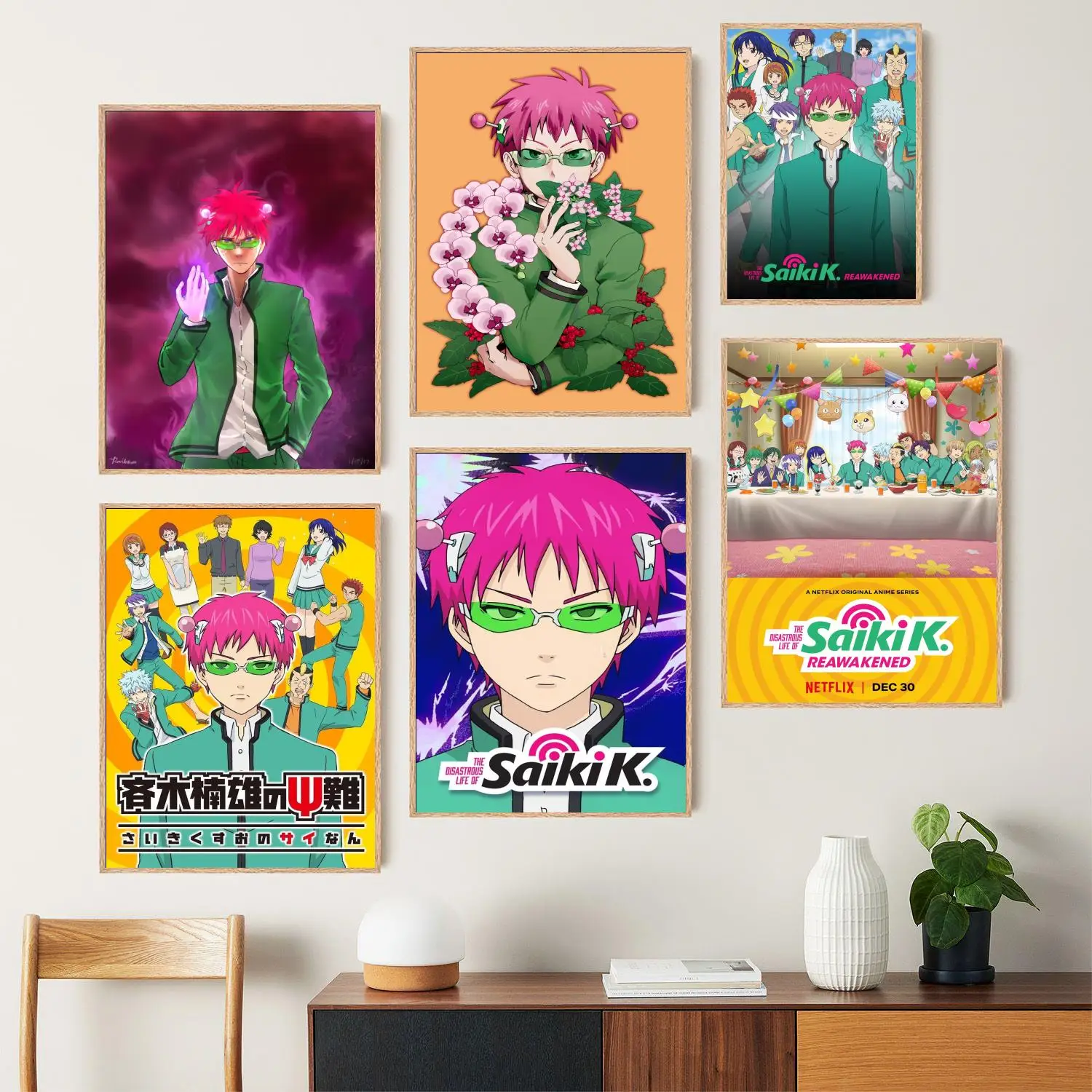 The Disastrous Life Of Saiki K Reawakened Canvas Art Poster and Wall Art, Picture Print, Modern Family Bedroom Decor, Posters