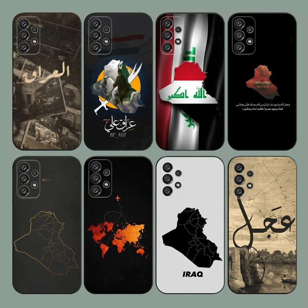 

Nation Iraq Flag Map Phone Case For Samsung Galaxy A20,A21s,A22,A31,A32,A52,A53,A72,73,A80,A91 Soft Black Cover