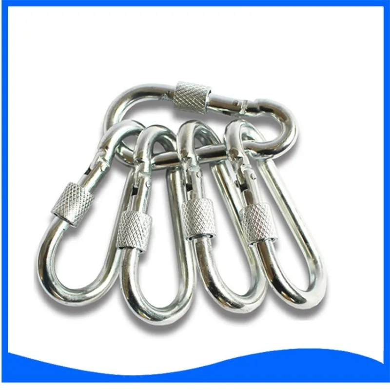Outdoor Climbing Carabiner D Shaped Paracord Tensioner Key Chain Clip Aluminum Alloy Guylines Tensioner Camp Mountaineering Hook