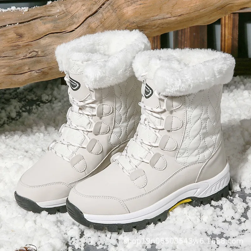 

Winter Shoes Waterproof Snow Boots Women Ankle Boots Plush Warm Short Boots Outdoor Chaussures Femme Booties Woman Flat Shoes