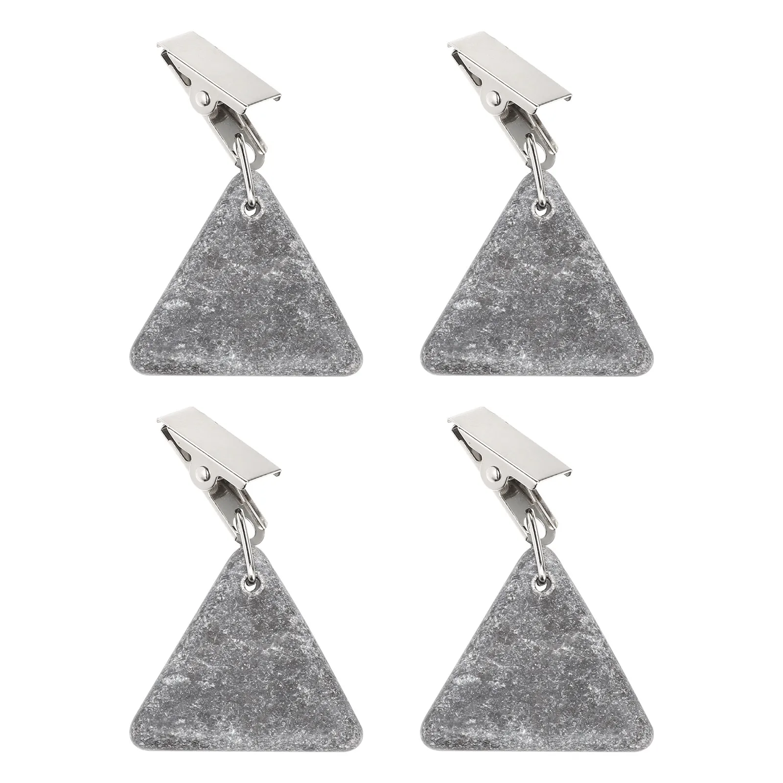 4Pcs Windproof Tablecloth Weights Clips Marble Stone Design Non-Slip Heavy Duty for Outdoor Picnic Patio Dining Table Cover