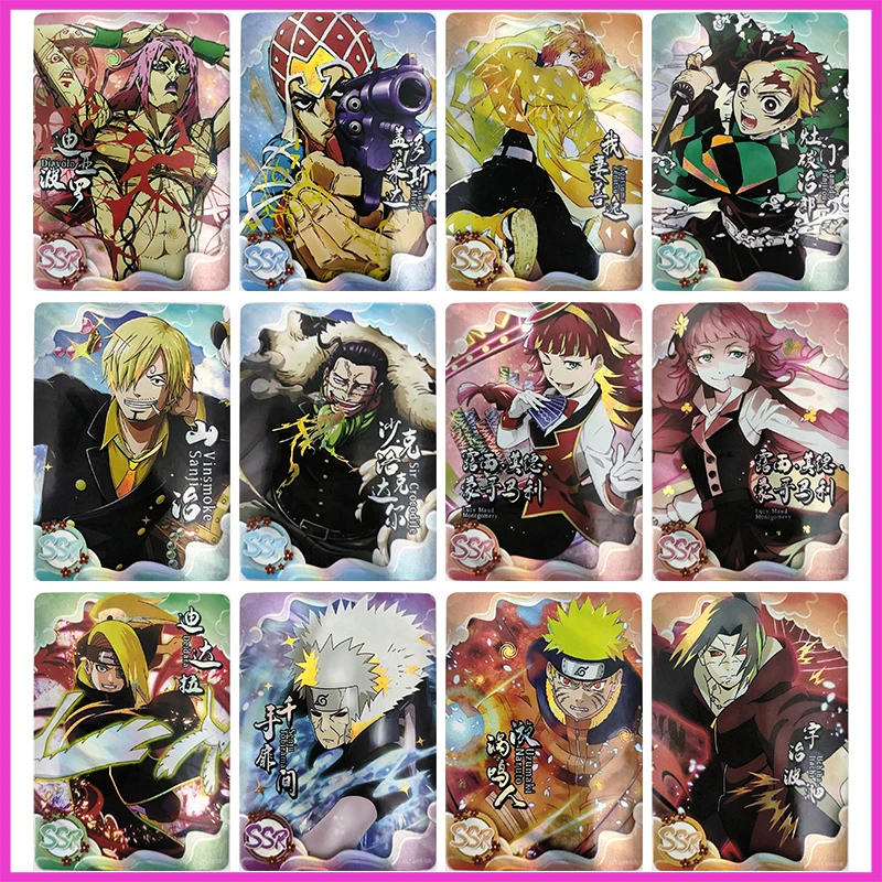 

Anime Demon Slayer ONE PIECE NARUTO DRAGON Ball Rare SSR Uchiha Itachi krillin Toys for boys Collectible Cards Birthday Present