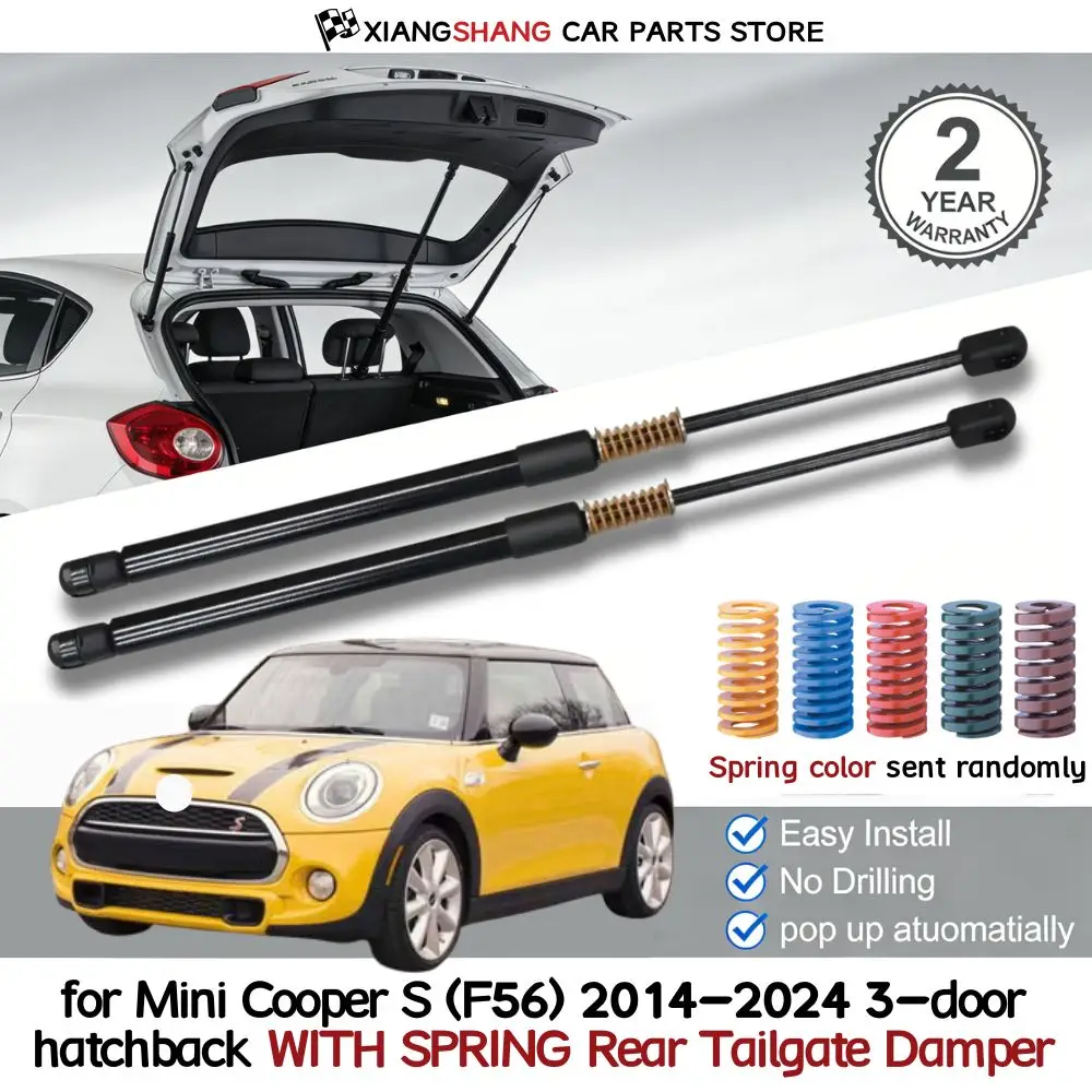 

2 шт. задних газовых упоров с пружинным демпфером для Mini Cooper S (F56) 2014-2024, 3-дверный хэтчбек, для багажника