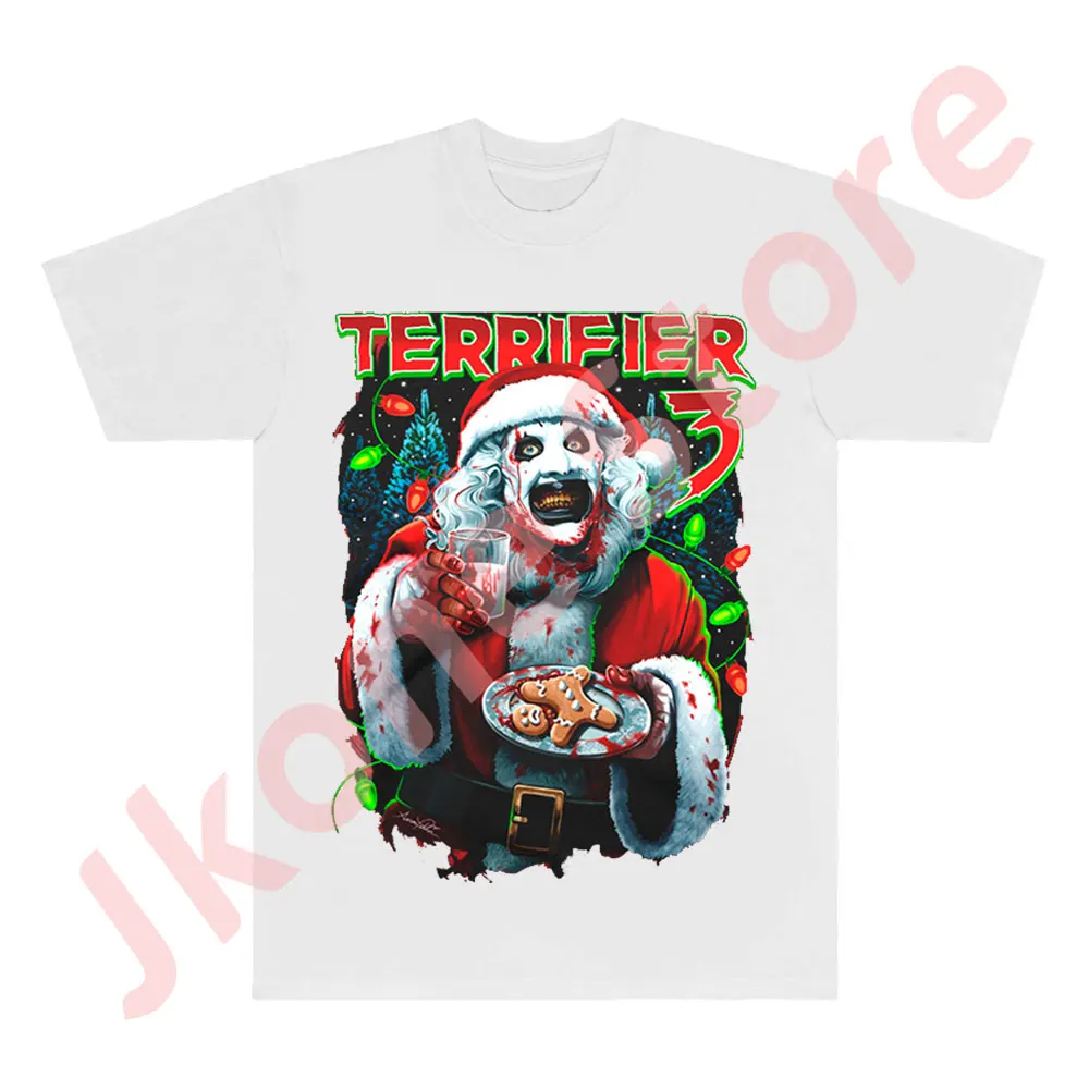 Terrifier Milk And Carnage T-Shirts Christmas Horror Movies Merch Tee Cosplay Women Men Fashion Casual Short Sleeve Top