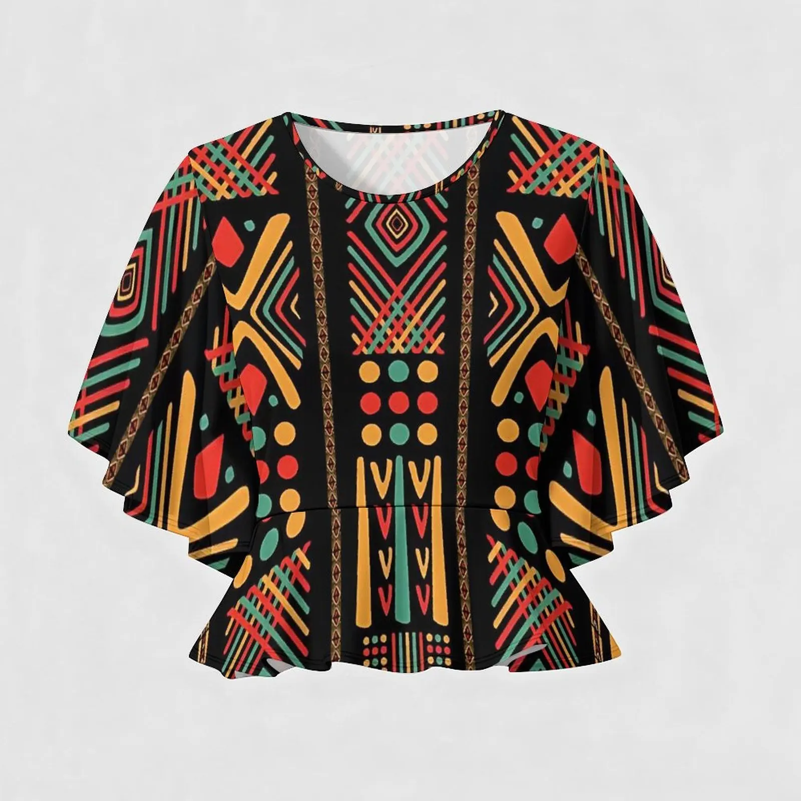 Sexy Summer Casual Set Fashion Slim Skirt Women's Two Piece Set Party Skirt Ladies Round Neck Fishtail Skirt