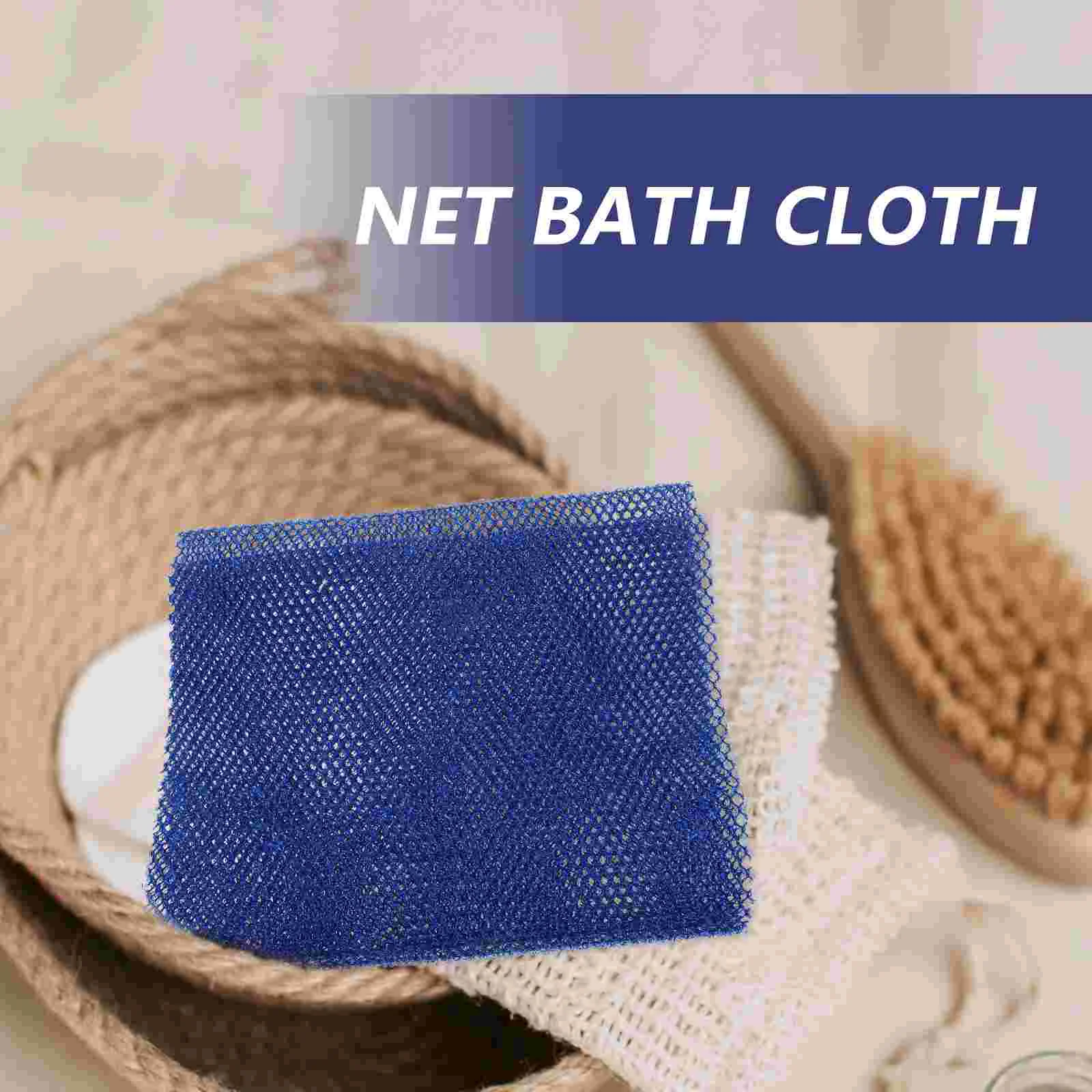 3 Pcs African Net Bath Bar Back Scrubber for Women Wash Cloth Real Sponge Exfoliating Shower Body Bathroom Washcloth Cleansing