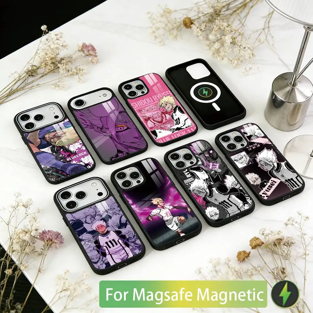 Blue Lock Shidou Ryusei Phone Case For iPhone17,16,15,14,13,12,11 Plus,Pro Magnetic For Magsafe Wireless Charging