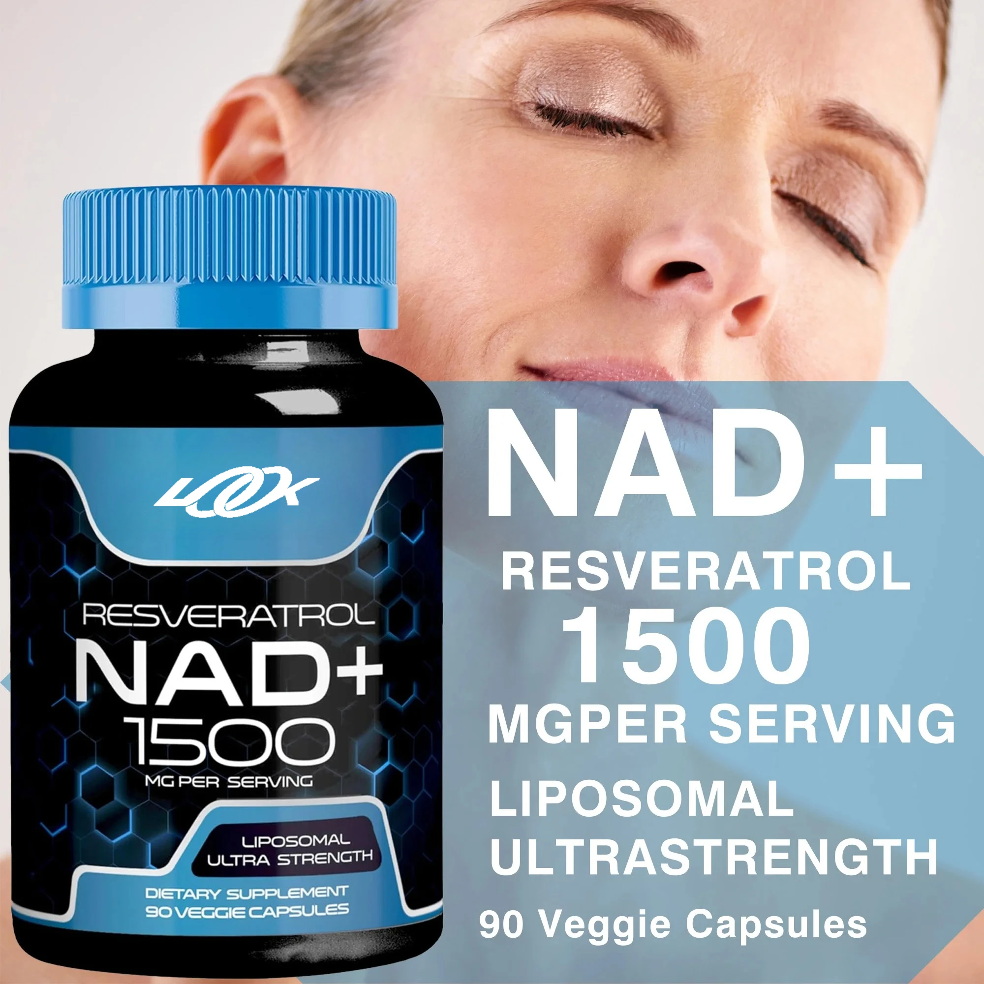 Resveratrol Nicotinamide Adenine Dinucleotide Supplement-Support Cellular Health, Stamina & Healthy Aging, Repair and Metabolism