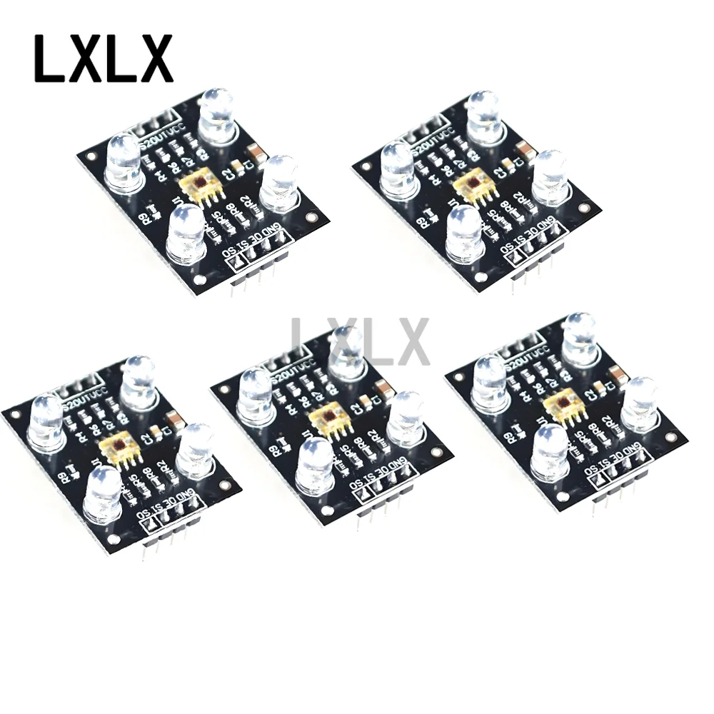 

LXLX1 5pcs Color Sensor Module TCS3200D/TCS230 Color Identification Sensor Electronic DIY Module